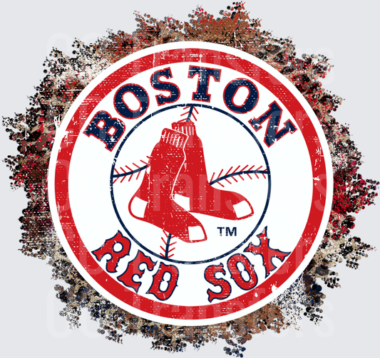 Distressed Baseball Team Circle Logo Grunge Splatter (DTF)