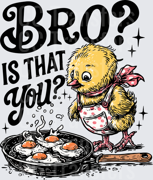 Bro Is That You Chick Cooking Eggs Funny (DTF)