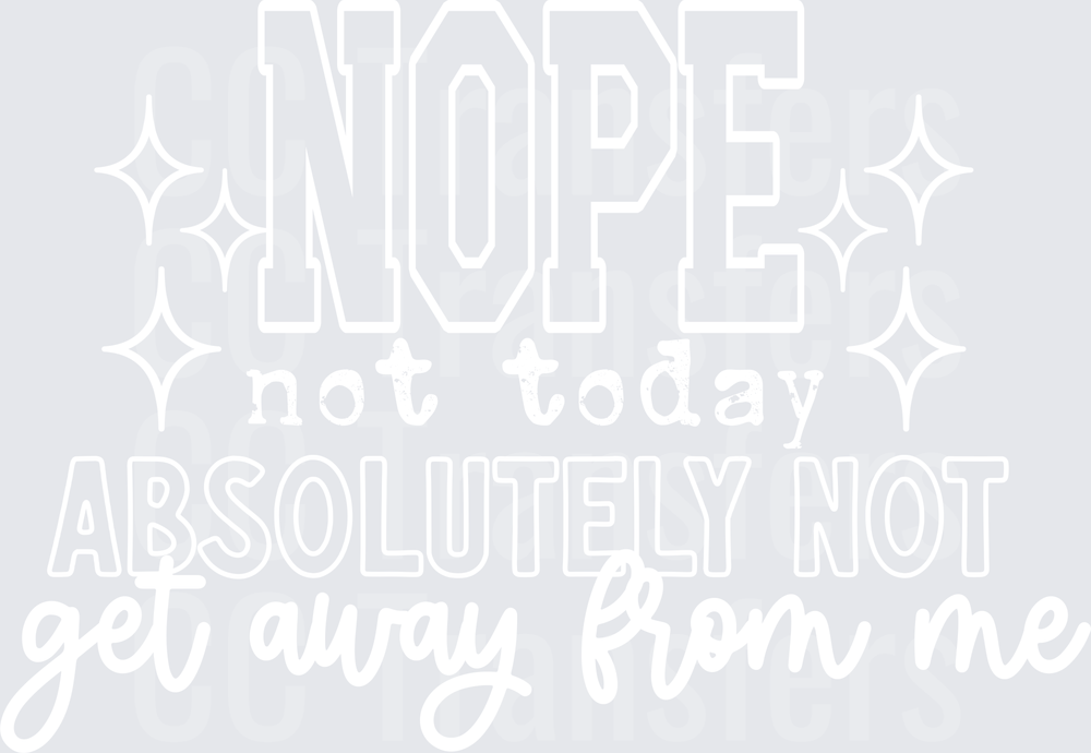Bold Graphic Design on White Background (DTF)