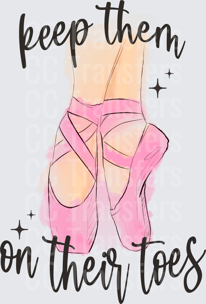 Keep Them On Their Toes Pink Ballet Pointe Shoes (DTF)