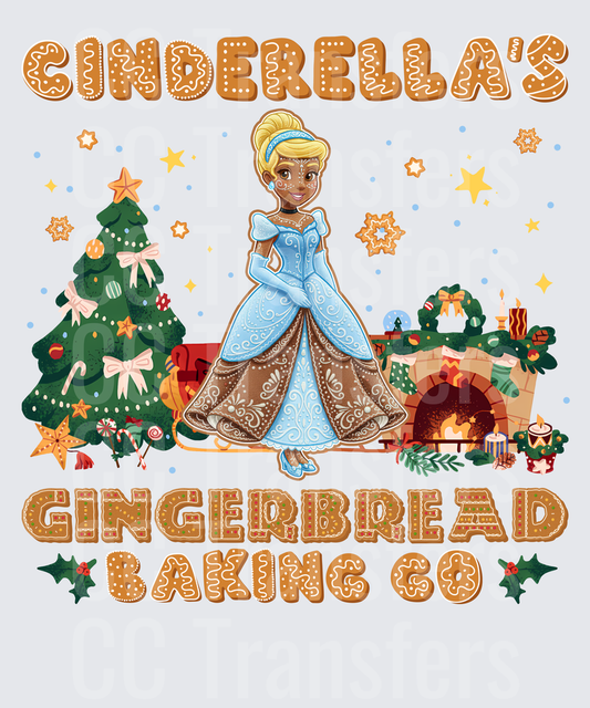 Gingerbread Princess Christmas Baking Co Holiday (DTF)