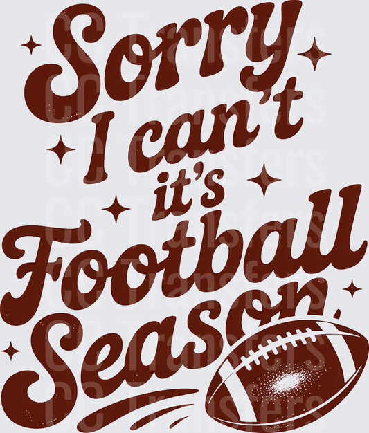 Sorry I Can't It's Football Season Retro Groovy (DTF)