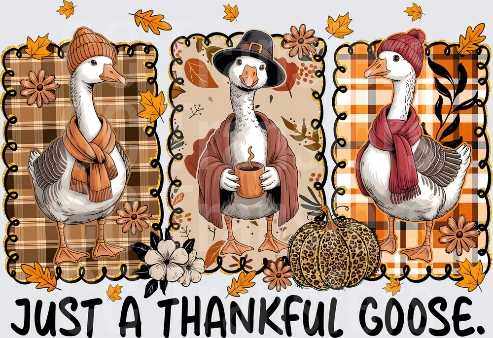 Just A Thankful Goose Fall Autumn Trio (DTF)