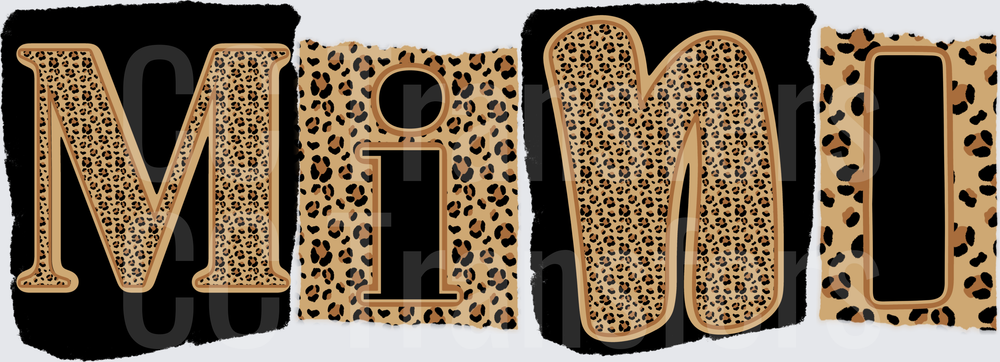Mimi Leopard Print Block Letter Design (DTF)