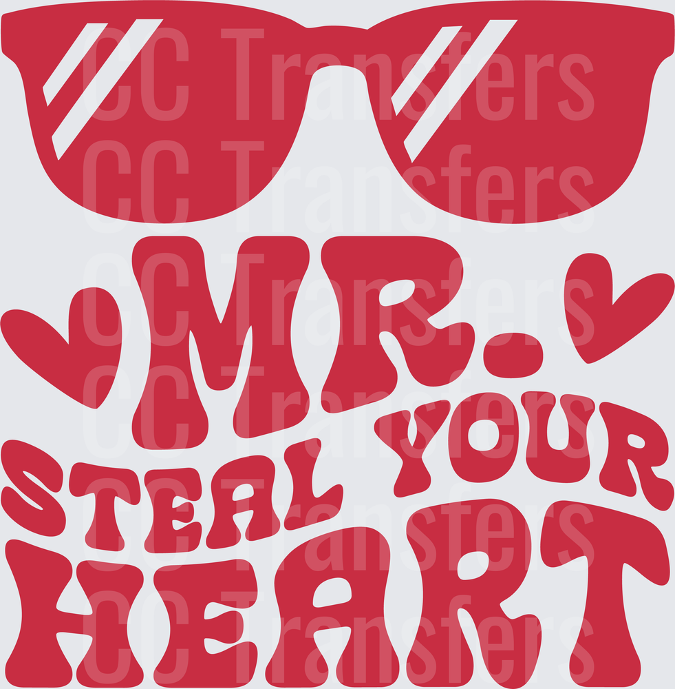 Mr. Steal Your Heart Retro Sunglasses Valentine (DTF)