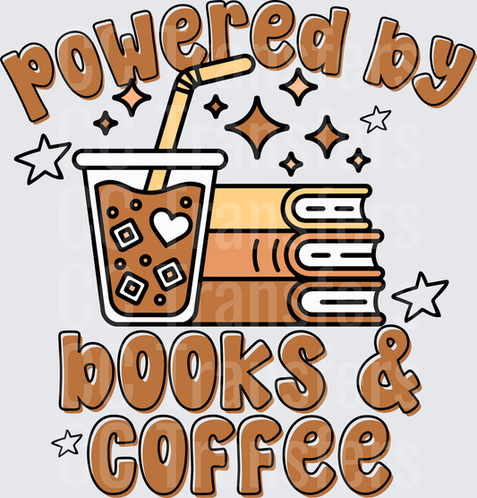 POWERED BY BOOKS AND COFFEE (DTF)