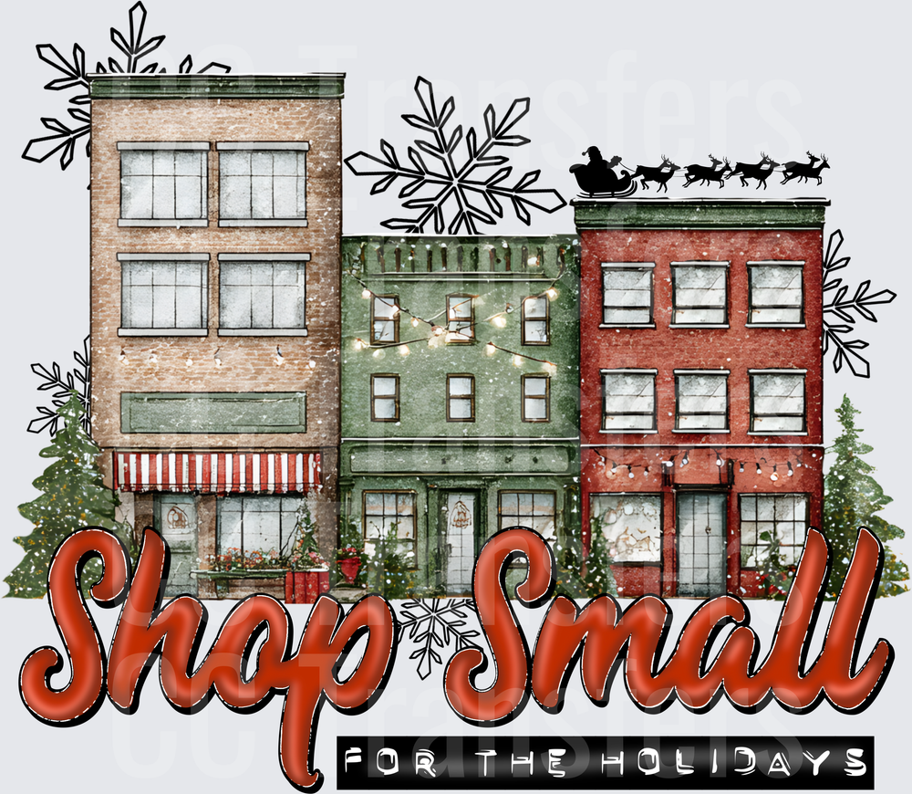Shop Small for the Holidays Christmas Storefront (DTF)
