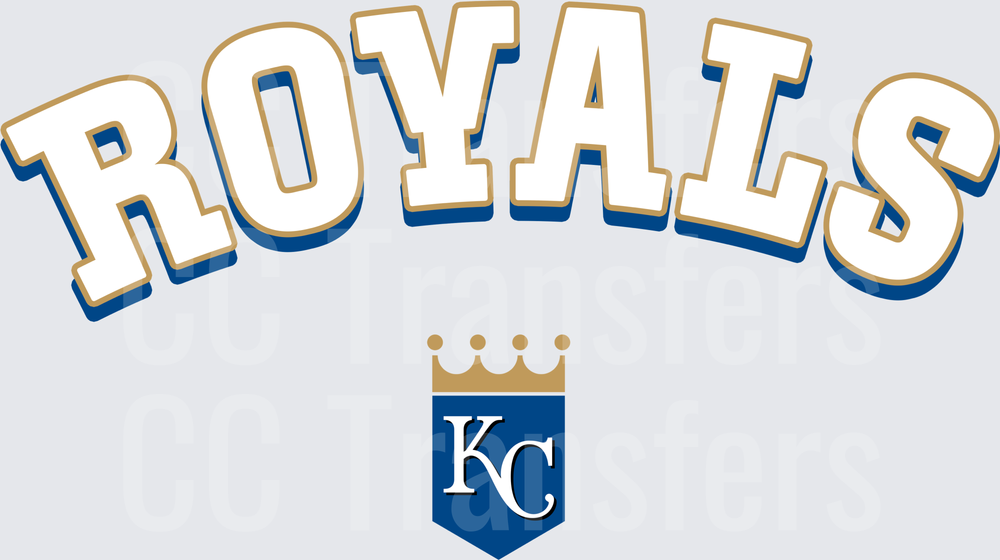 Kansas City Baseball Arched Wordmark with Crown Shield (DTF)