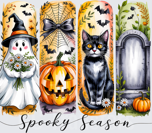 Spooky Season Halloween Four Panel Bookmark Set (DTF)