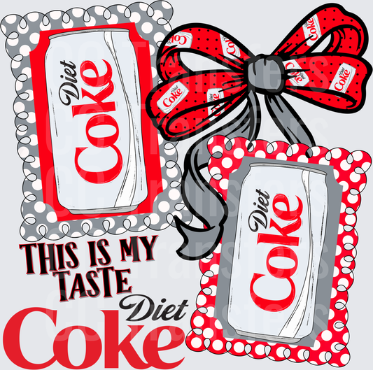 This Is My Taste Soda Can Polka Dot Bow Duo (DTF)