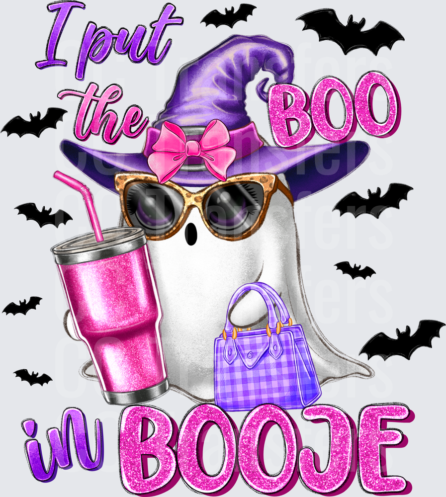I Put the Boo in Boogie Sassy Ghost Halloween (DTF)