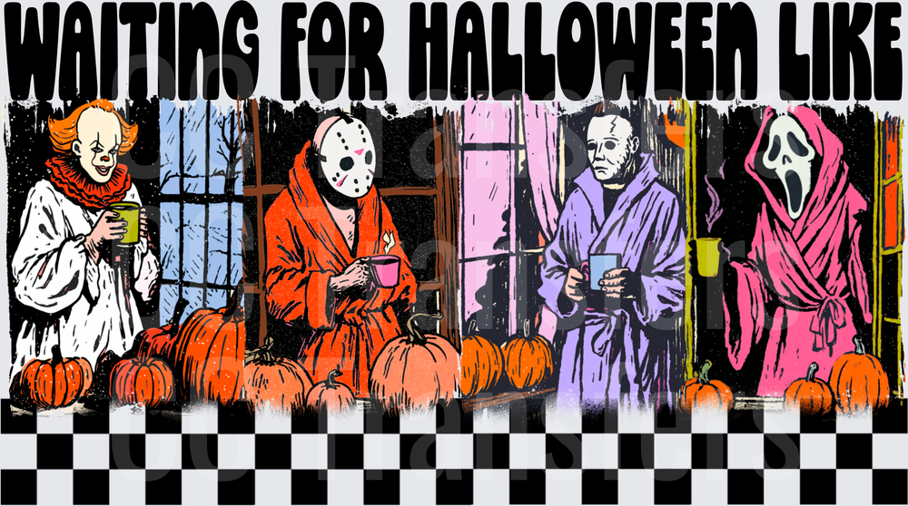 Waiting For Halloween Like Horror Icons In Robes (DTF)