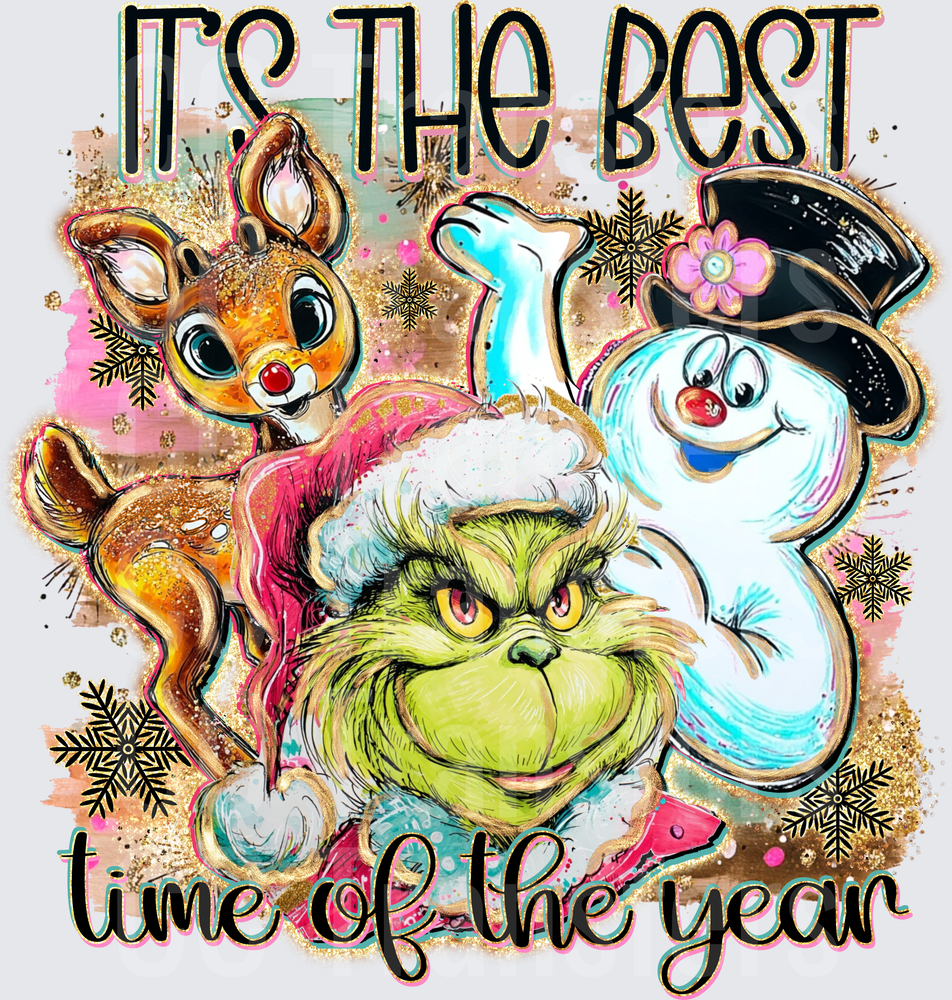 It's The Best Time of the Year Christmas Characters (DTF)
