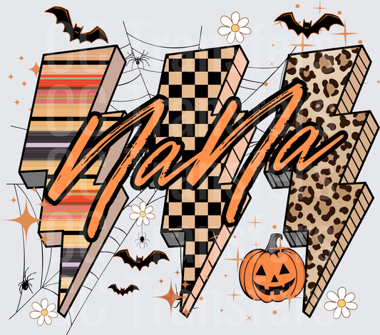 Halloween Mama Lightning Bolt Serape Checkered Leopard (DTF)