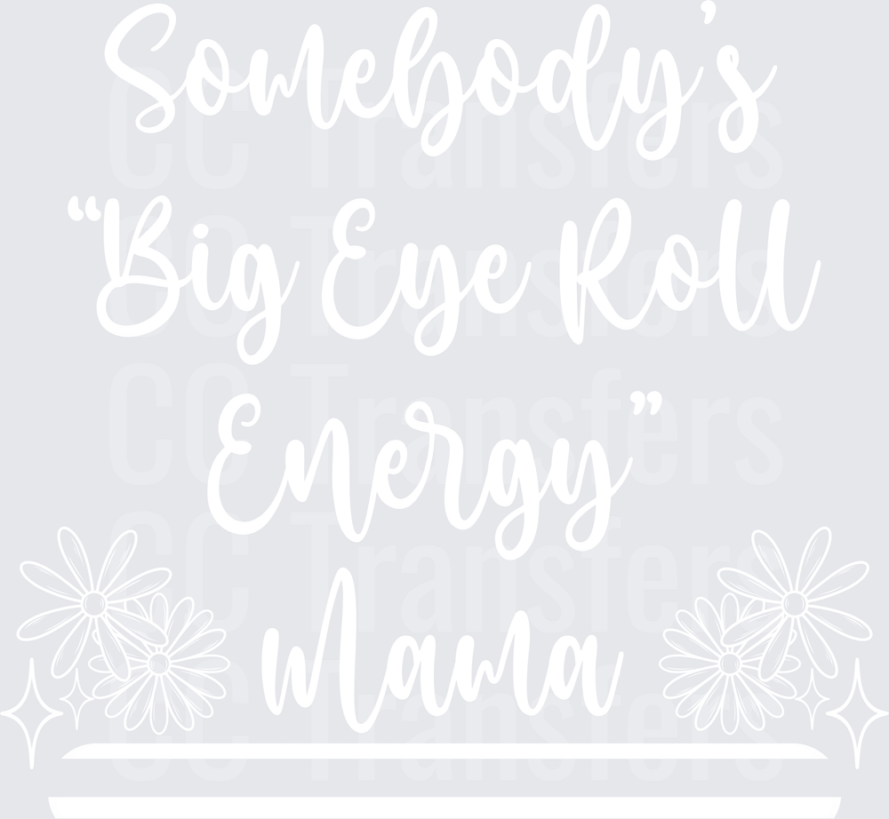 Bold White Graphic Design on Blank Background (DTF)