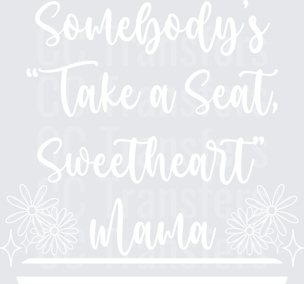Bold White Graphic Design on Blank Background (DTF)