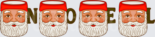 NOEL Santa Claus Face Mugs Christmas Holiday (DTF)