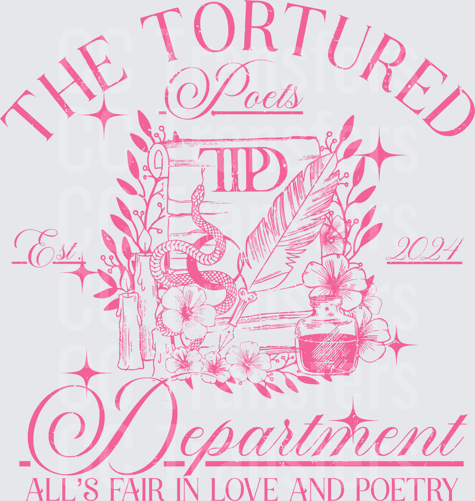 Tortured Poets Department Est 2024 All's Fair Pink (DTF)