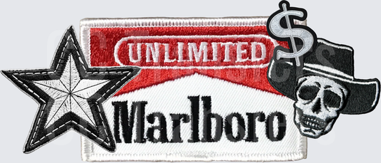 Unlimited Cigarette Brand Patch Star Skull Dollar Sign (DTF)