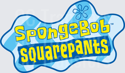 Underwater Cartoon Show Logo Blue Yellow Wave Design (DTF)