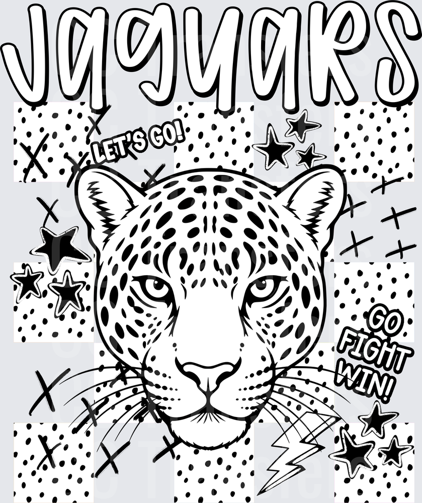 Jaguars Dotties And Doodles (DTF)