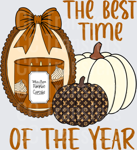 The Best Time Of The Year Fall Pumpkins Candle (DTF)