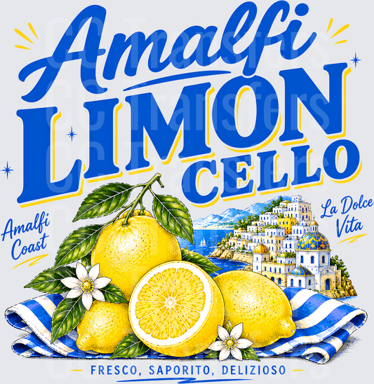 Amalfi Limoncello Italian Coast Lemon Graphic (DTF)