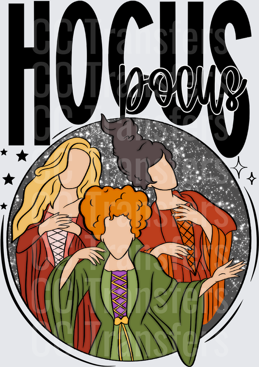 HP Three Witches Sisters Sparkle Circle (DTF)