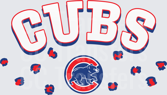 Chicago Baseball Team Bold Arched Lettering Bear Logo (DTF)