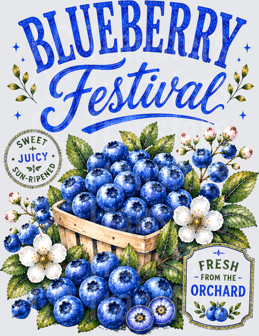 Blueberry Festival Fresh From The Orchard Basket (DTF)