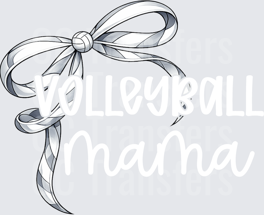 Silver Gray Ribbon Bow with Trailing Ends (DTF)